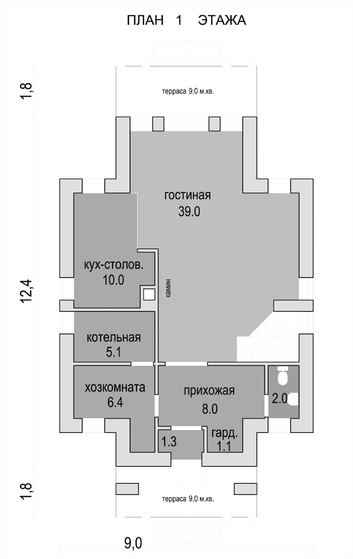 План первого этажа